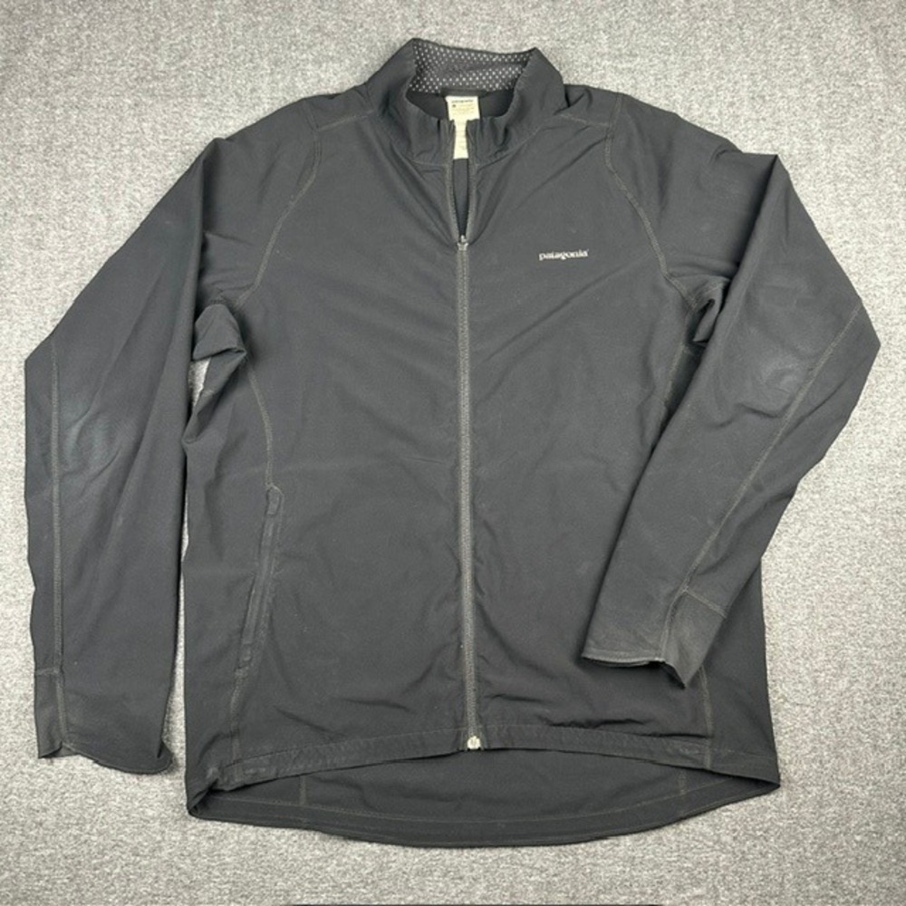 Patagonia Mens Vintage Full Zip Lightweight Jacket Black Size Large